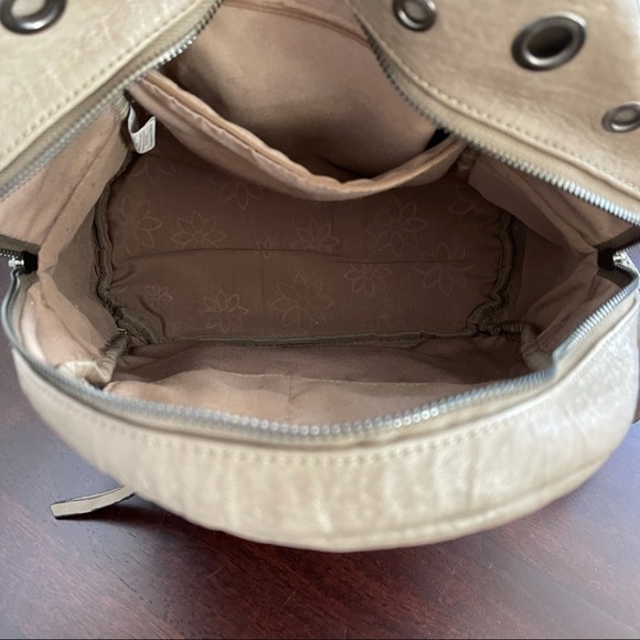 Unique Fashion Backpack Brown Beige Grommets Fashion Bag Made and Bought Greece‎ - Picture 12 of 15